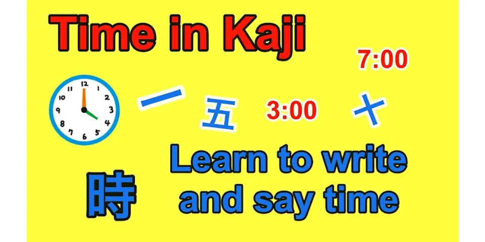 How do Japanese write time?