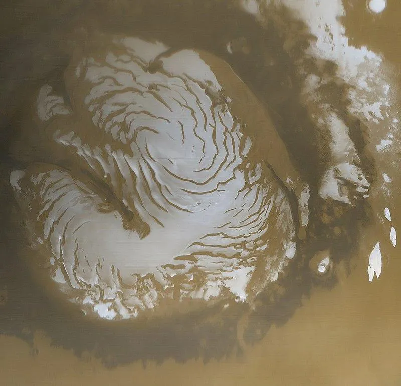 Martian polar ice cap