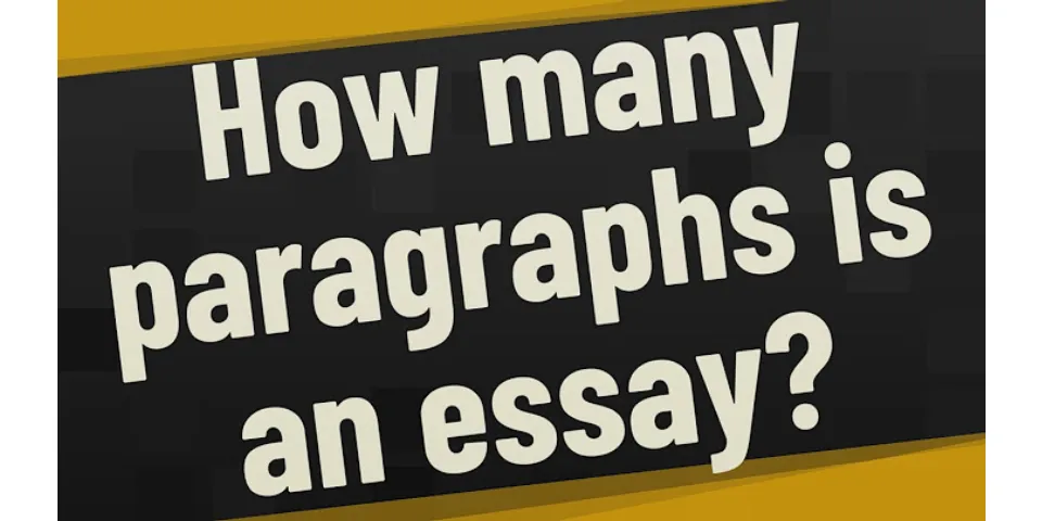 How many paragraphs are in a 5 paragraph essay?