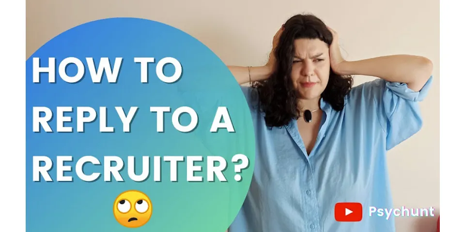How quickly to respond to recruiter
