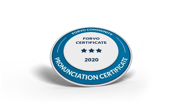 New on Forvo! Certificates