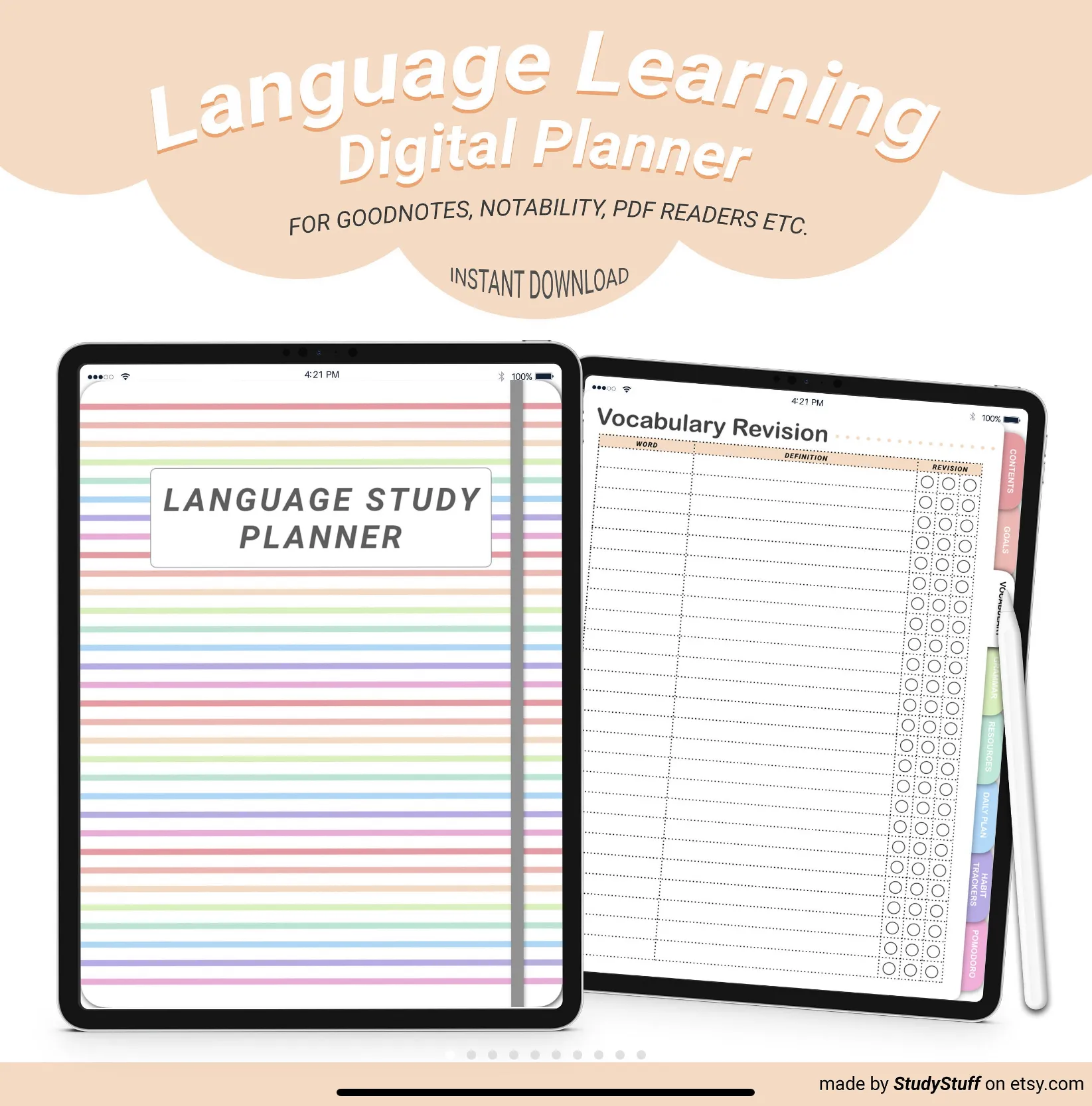 digital language learning planner
