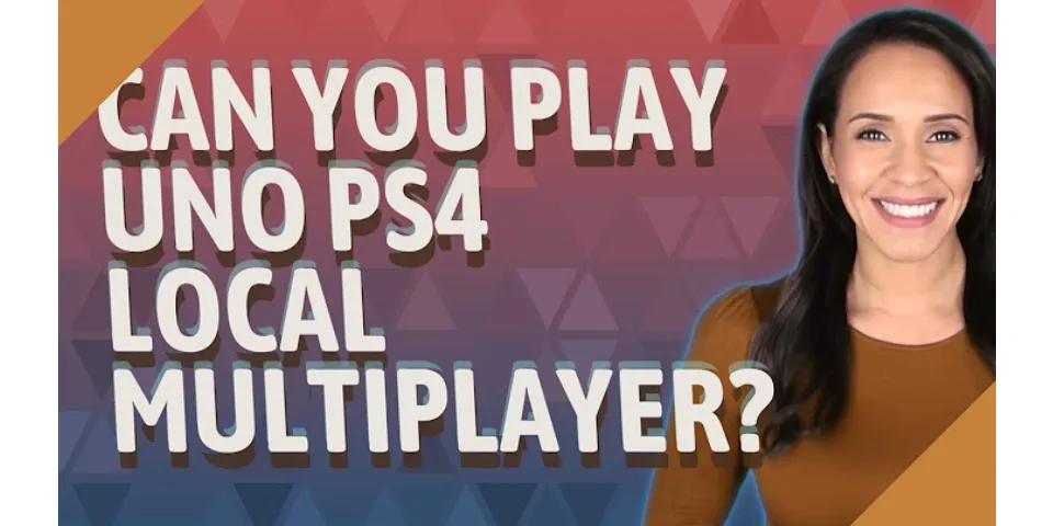 What does local multiplayer mean PS4