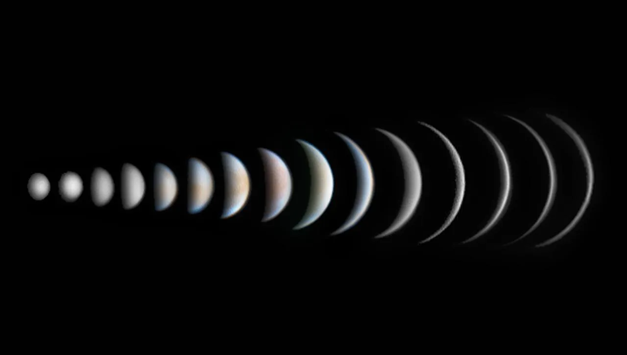 Venus Phase Evolution © Roger Hutchinson Winner Planets, Insight Astronomy Photographer of the Year 2017