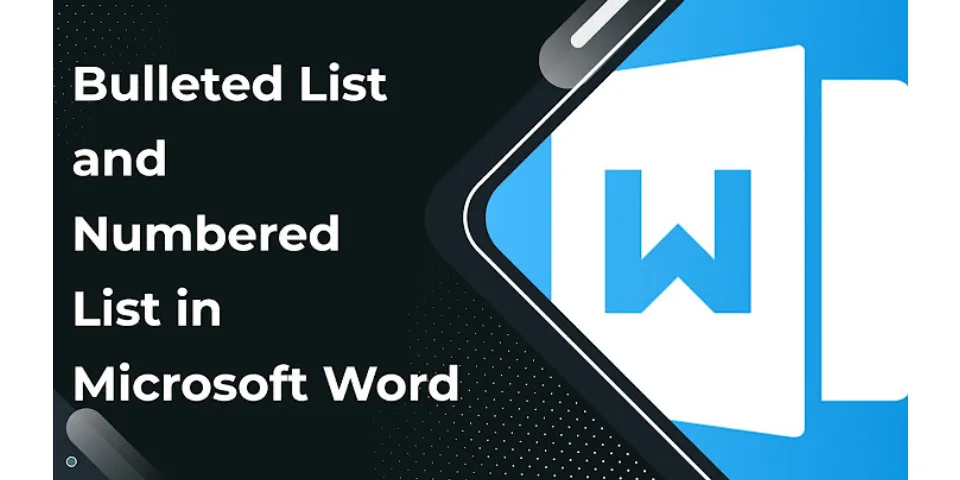 What is a bulleted list